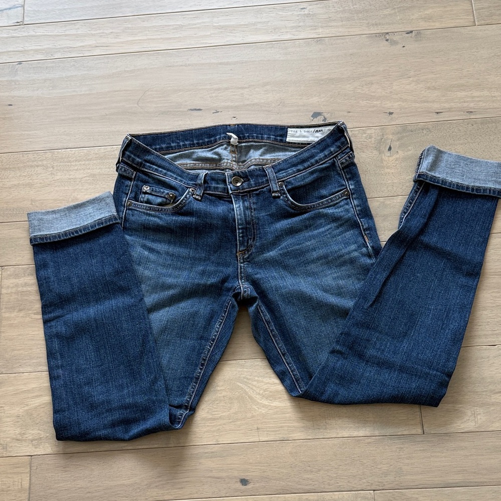 Rag & Bone Dre Blue Ankle Jeans